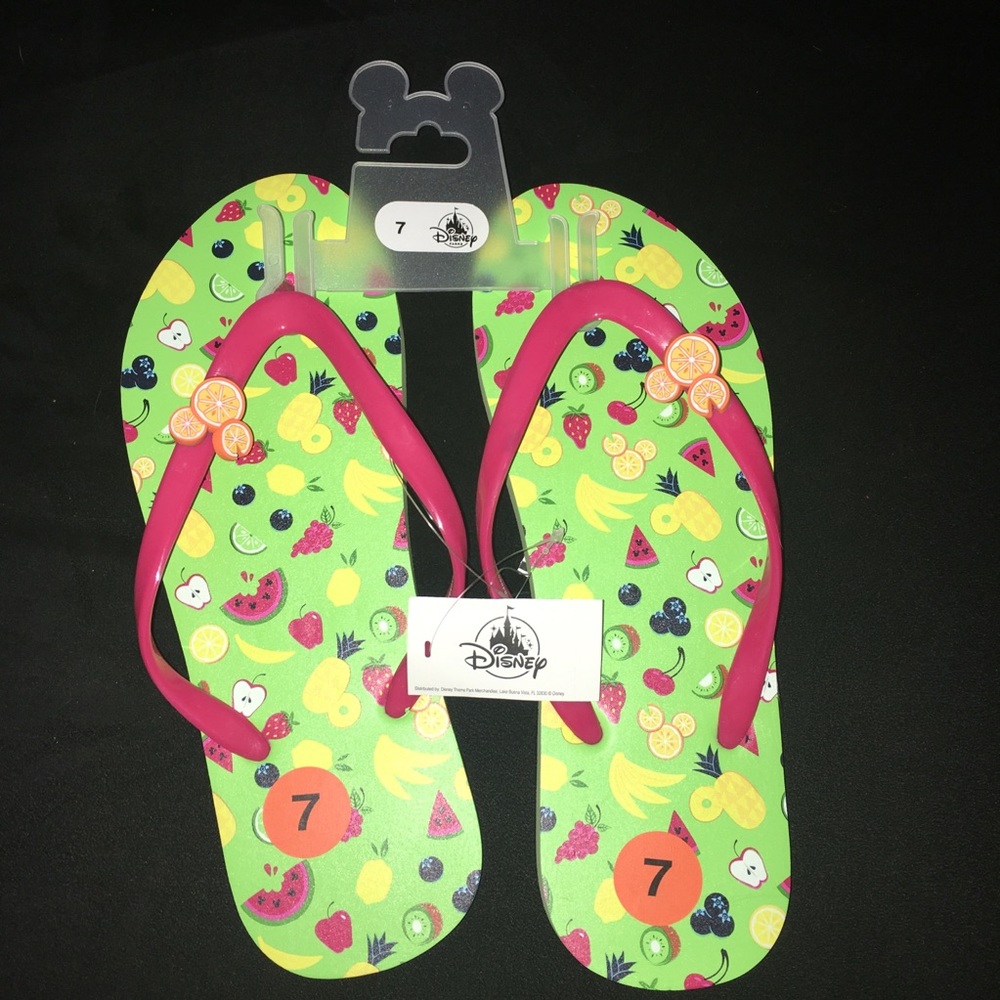 Disney Parks Flip Flops 7 NWT